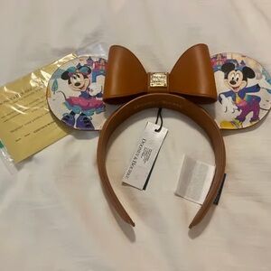Disney Brown Headband with Colorful Mickey Mouse Ears